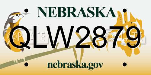 QLW2879 Nebraska License Plate
