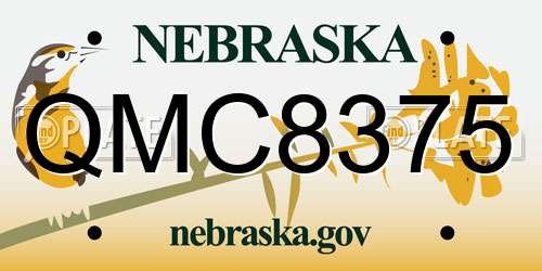 QMC8375 Nebraska License Plate