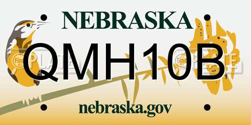 QMH10B Nebraska License Plate