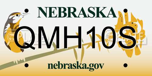 QMH10S Nebraska License Plate
