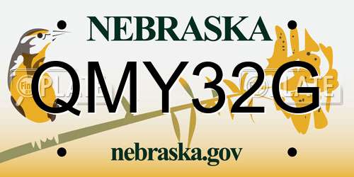 QMY32G Nebraska License Plate