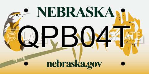 QPB04T Nebraska License Plate