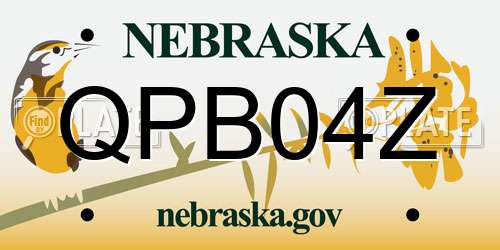 QPB04Z Nebraska License Plate