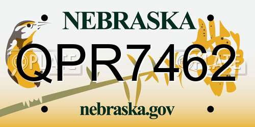 QPR7462 Nebraska License Plate