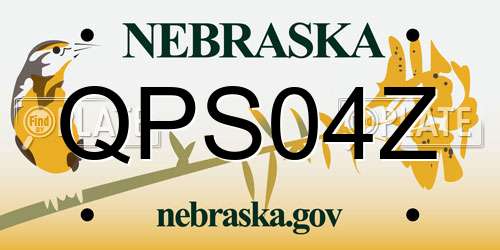 QPS04Z Nebraska License Plate