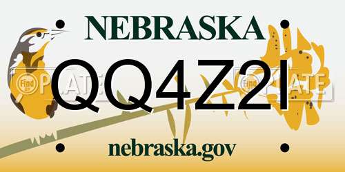 QQ4Z2I Nebraska License Plate