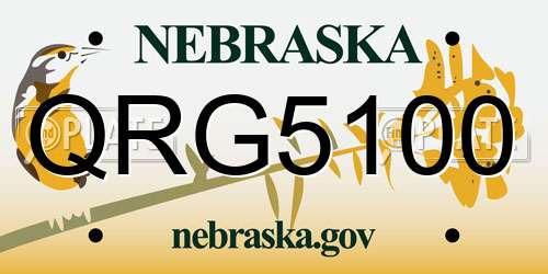 QRG5100 Nebraska License Plate