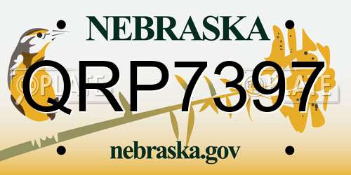 QRP7397 Nebraska License Plate