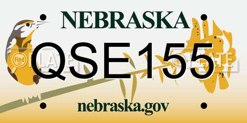 QSE155 Nebraska License Plate