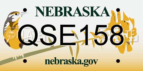 QSE158 Nebraska License Plate
