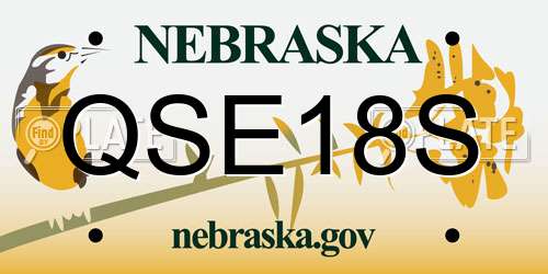QSE18S Nebraska License Plate