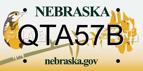 QTA57B Nebraska License Plate
