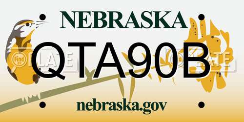QTA90B Nebraska License Plate