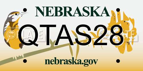 QTAS28 Nebraska License Plate