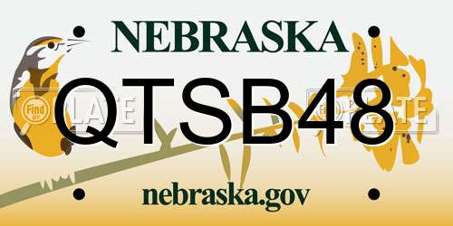 QTSB48 Nebraska License Plate