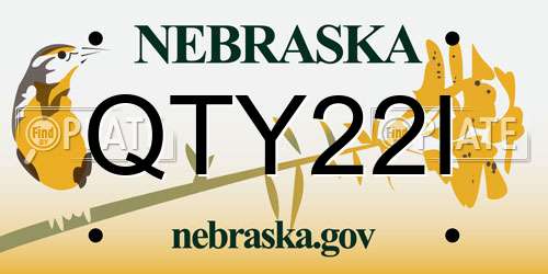 QTY22I Nebraska License Plate