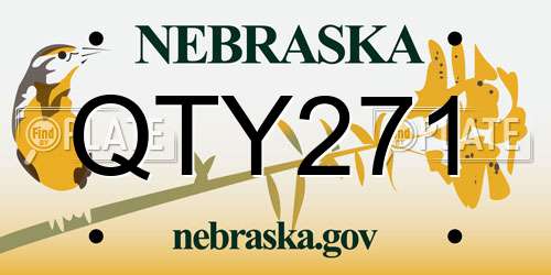 QTY271 Nebraska License Plate