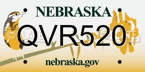 QVR520 Nebraska License Plate