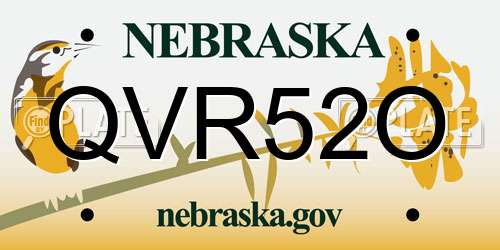 QVR52O Nebraska License Plate