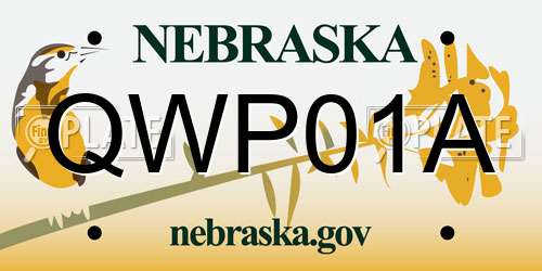 QWP01A Nebraska License Plate