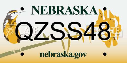 QZSS48 Nebraska License Plate