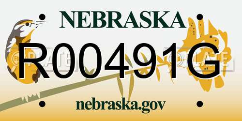 R00491G Nebraska License Plate