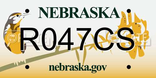 R047CS Nebraska License Plate