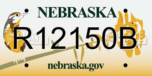 R12150B Nebraska License Plate