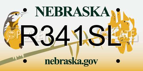 R341SL Nebraska License Plate