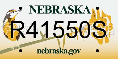 R41550S Nebraska License Plate