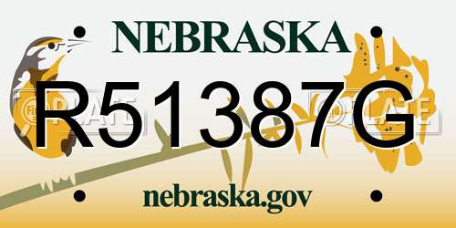 R51387G Nebraska License Plate