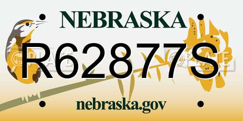 R62877S Nebraska License Plate