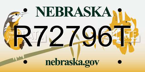 R72796T Nebraska License Plate