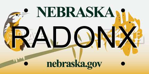 RADONX Nebraska License Plate