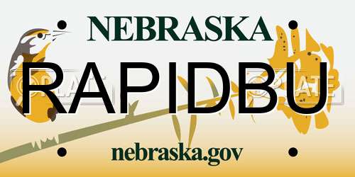 RAPIDBU Nebraska License Plate