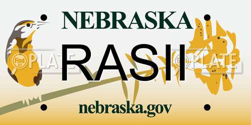 RASII Nebraska License Plate