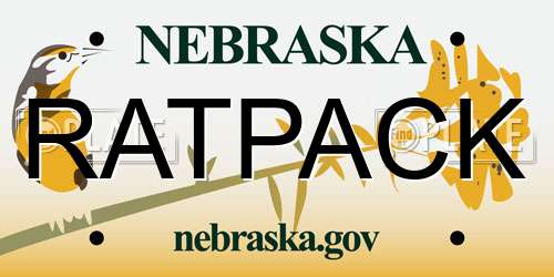 RATPACK Nebraska License Plate