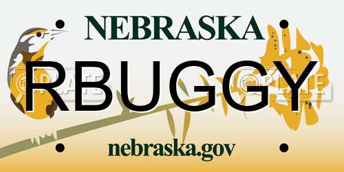 RBUGGY Nebraska License Plate