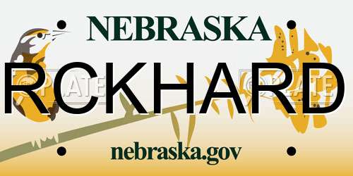 RCKHARD Nebraska License Plate