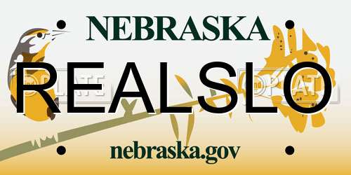 REALSLO Nebraska License Plate