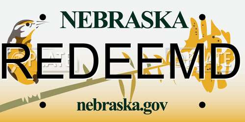 REDEEMD Nebraska License Plate