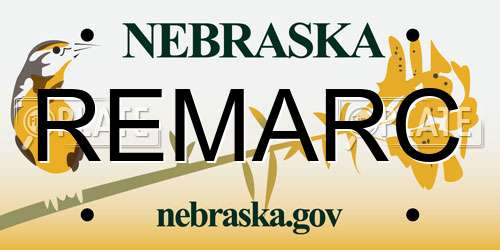 REMARC Nebraska License Plate