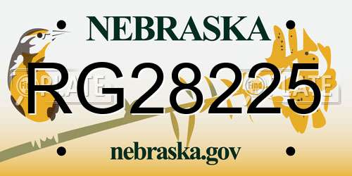 RG28225 Nebraska License Plate