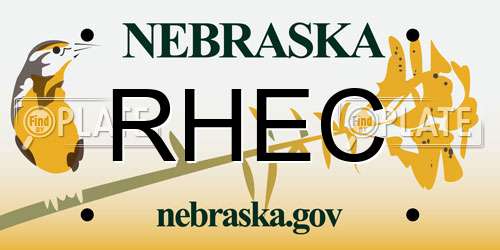 RHEC Nebraska License Plate