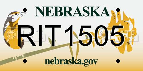 RIT1505 Nebraska License Plate