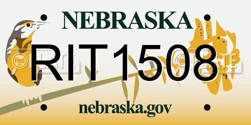 RIT1508 Nebraska License Plate