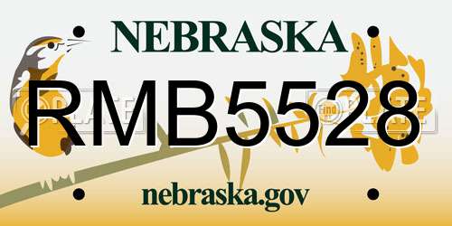 RMB5528 Nebraska License Plate