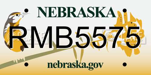 RMB5575 Nebraska License Plate