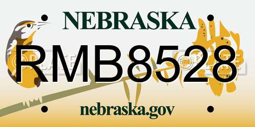 RMB8528 Nebraska License Plate