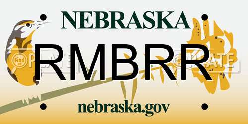 RMBRR Nebraska License Plate